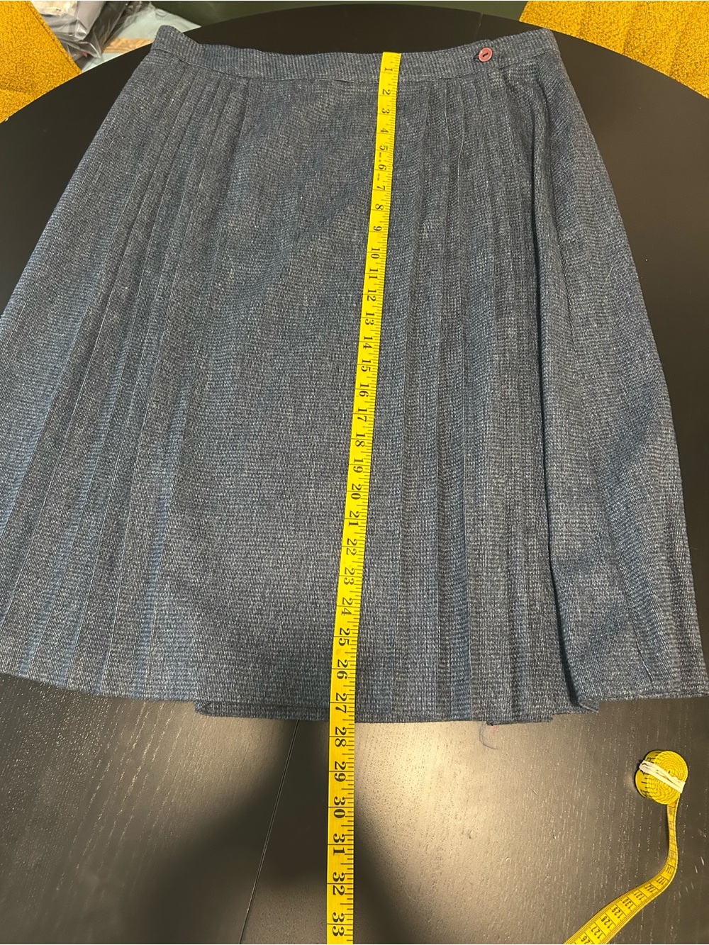 Vintage Pleated Skirt Wool Blend Dark Academia Preppy Classic size 40 - Picture 14 of 14
